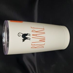 Rae Dunn NWT Insulated 17 oz Stainless Tumbler, BEWARE with Black Cat